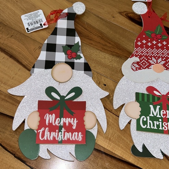 NWT- GLITTER GNOME CHRISTMAS DECORATIONS x4 BUNDLE - Picture 3 of 10
